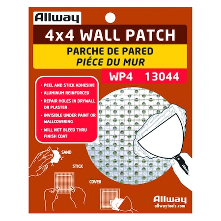Allway Allway 4 in. L X 4 in. W Fiberglass White Self Adhesive Drywall Mesh Patch WP4